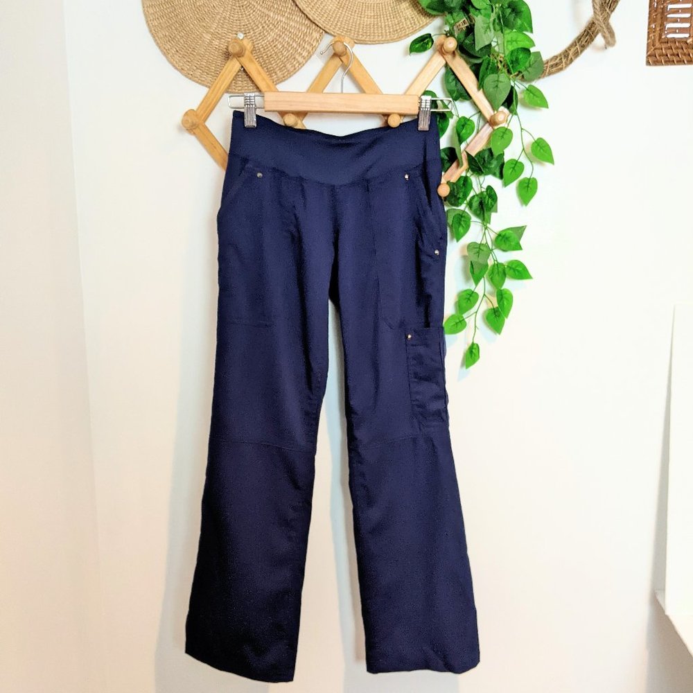 HEALING HANDS PURPLE LABEL YOGA TORI SCRUB PANTS NAVY BLUE STRETCH SIZE XXSP